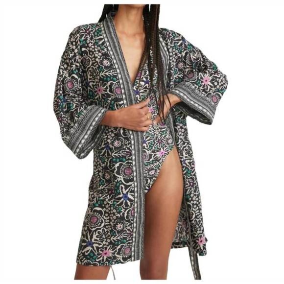 Marine Layer Other - NWT Marine Layer Black Floral Coverup - Women's M